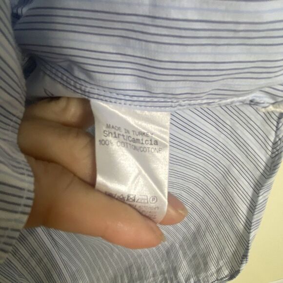 Ermenegildo Zegna Men Long Sleeve Button Front Dress Shirt SZ  43/17 Comfort Fit - Picture 5 of 10